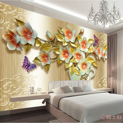 一站式裝飾仿壁紙背景墻板工廠定制室內(nèi)裝飾環(huán)保木塑材料墻面3D打印背景墻