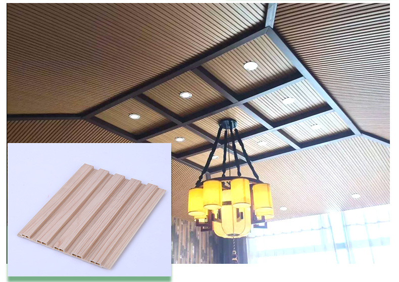 源頭工廠生態木150/9小長城板內外墻板吊頂背景墻裝修材料綠可木